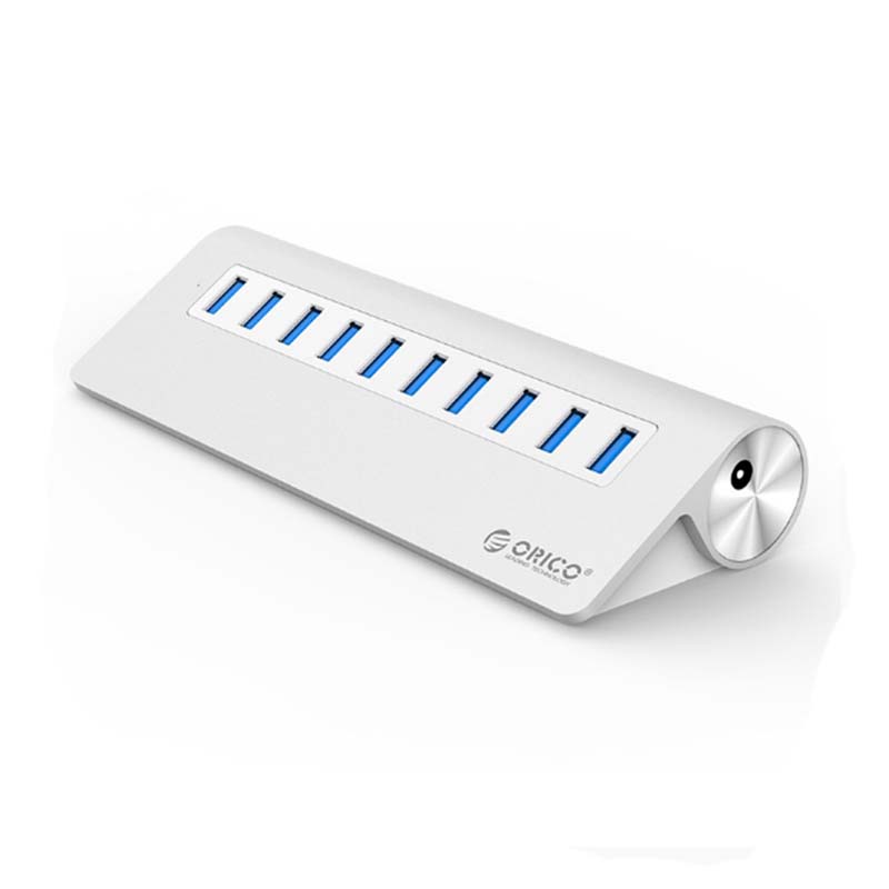 bo chia usb 10 cong vo nhom orico m3h10