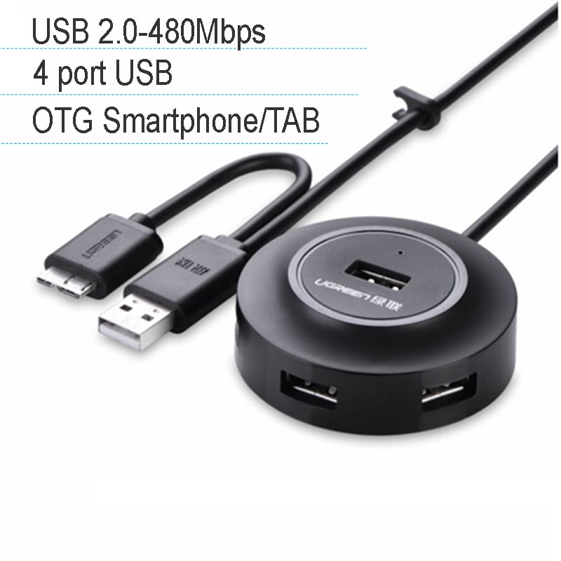 hub chia usb 4 cong co ho tro nguon ngoai chinh hang ugreen
