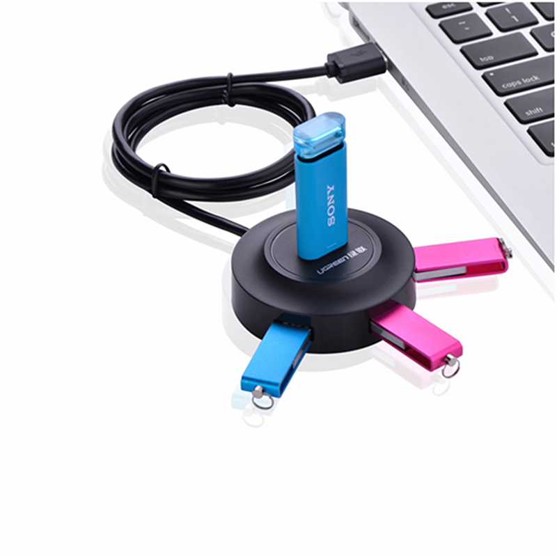 bo chia usb 4 cong co ho tron nguon ngoai ugreen