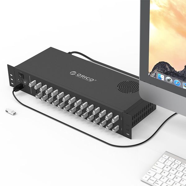 Bộ chia USB 2.0 công nghiệp 20 cổng vỏ kim loại cấp nguồn ngoài Orico IH30U - Phụ Kiện Điện Tử Việt Nam