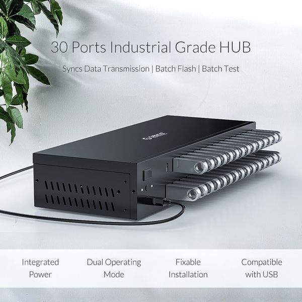 Bộ chia USB 2.0 công nghiệp 20 cổng vỏ kim loại cấp nguồn ngoài Orico IH30U - Phụ Kiện Điện Tử Việt Nam