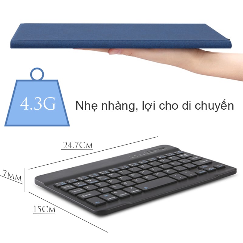 ban phim bluetooth cho ipad air 1 ipad air 2 ipad new 9.7 inches 2018
