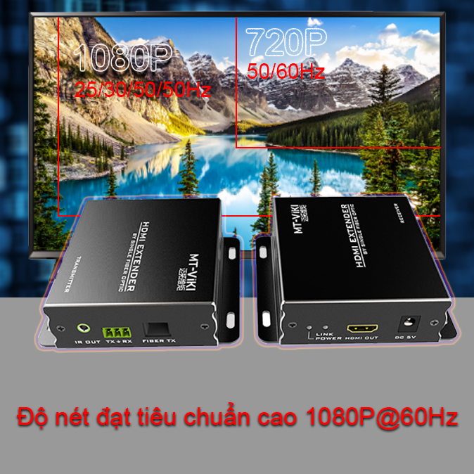bo keo dai hdmi qua cap quang 20km mt-viki mt-ed020