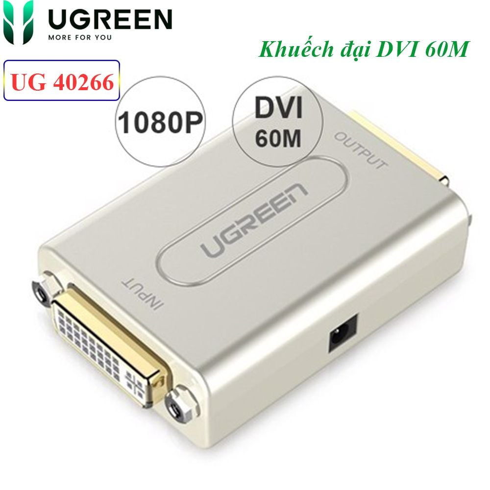 Đầu nối khuếch đại repeater DVI 60M Ugreen 40266 full HD1080P - Phụ Kiện Điện Tử Việt Nam