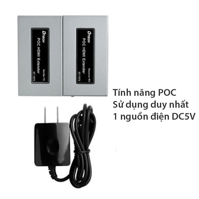 bo khuech dại hdmi qua cap mang 60 met dtech dt-7073
