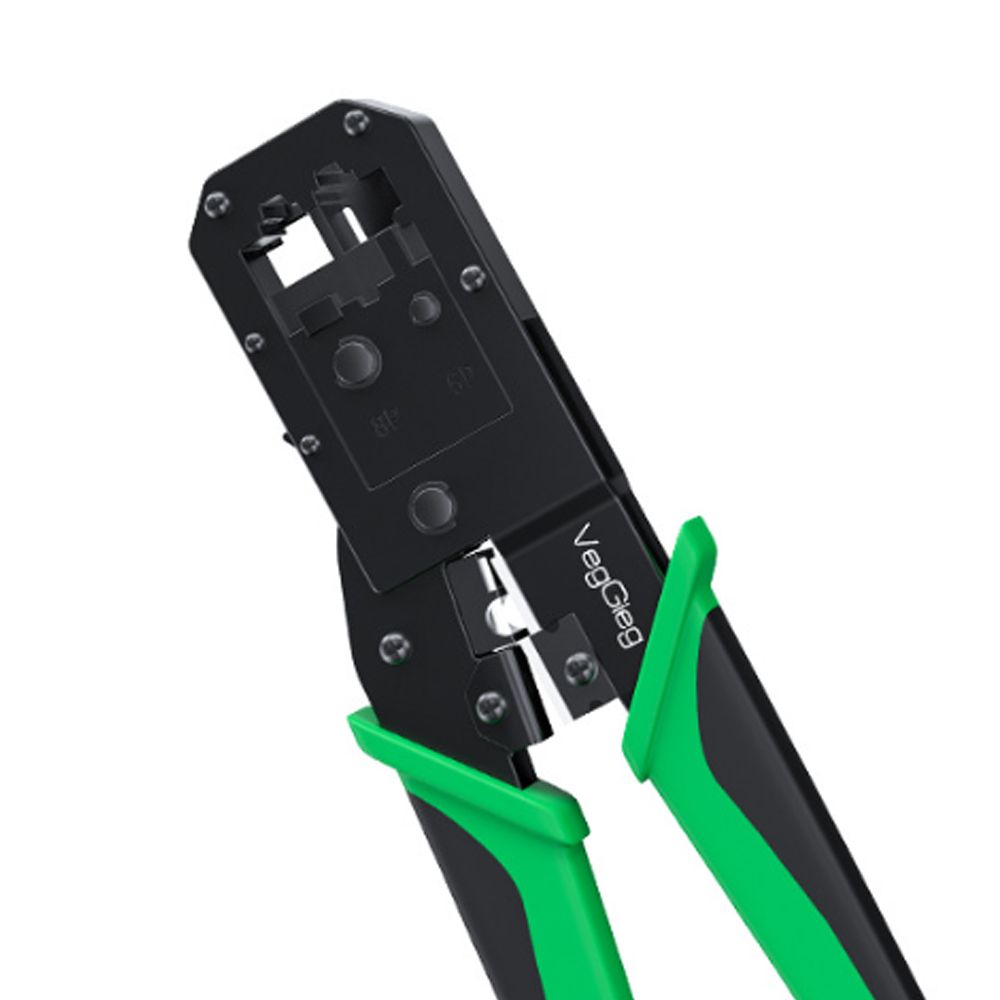 Kìm bấm đầu cáp mạng Cat5e Cat6 cáp điện thoại 6PIN 8PIN VEGGIEG V-E103 - Phụ Kiện Điện Tử Việt Nam
