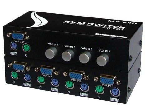 KVM Switch 4 port PS2 Chuyển mạch 4 CPU ra 1 màn hình MT-VIKI MT-4AT - Phụ Kiện Điện Tử Việt Nam