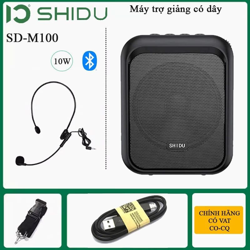 Máy trợ giảng có dây shidu SD-M100 công suất 10W có bluetooth