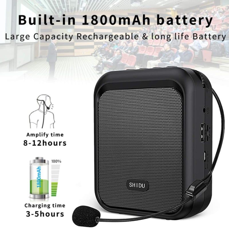 Máy trợ giảng có dây shidu SD-M100 công suất 10W có bluetooth