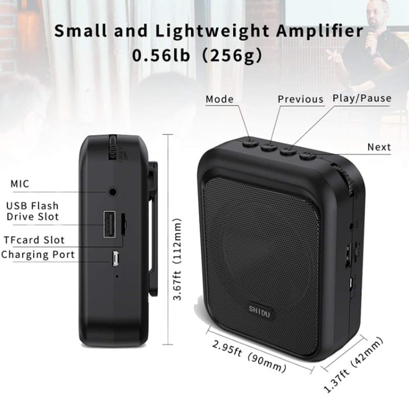 Máy trợ giảng có dây shidu SD-M100 công suất 10W có bluetooth
