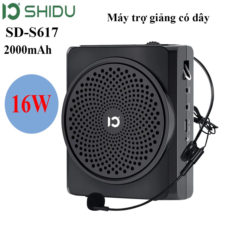 Máy trợ giảng có dây cổng suất 16W Pin 10h Shidu SD-S617 - Phụ Kiện Điện Tử Việt Nam