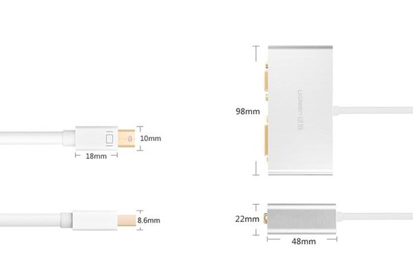 Mini Displayport to HDMI DVI VGA Ugreen 10440 hỗ trợ 4K - Phụ Kiện Điện Tử Việt Nam