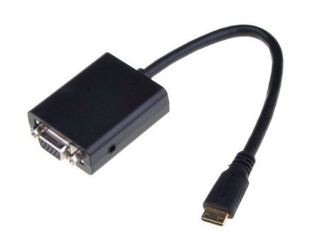 Mini HDMI to VGA dùng cho máy tính bảng, laptop kết nối với máy chiếu - Phụ Kiện Điện Tử Việt Nam