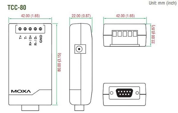 Bộ chuyển đổi RS232 to RS422 RS485 Moxa TCC-80 - Phụ Kiện Điện Tử Việt Nam