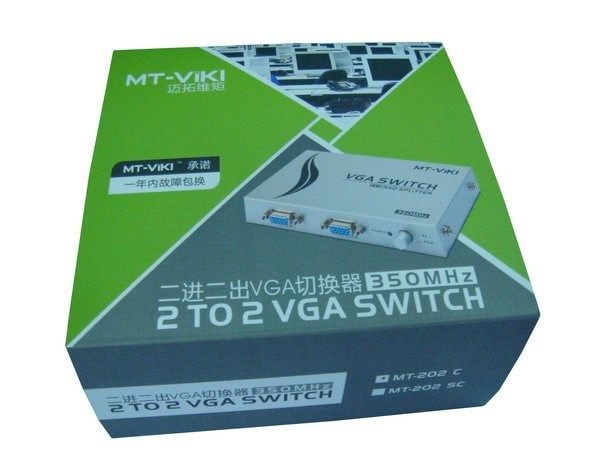 Bộ chia màn hình VGA 2 ra 2 350MHz full HD 1920x1440P MT-VIKI MT-202C - Phụ Kiện Điện Tử Việt Nam