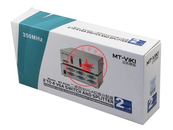 Bộ chia màn hình VGA 2 ra 4 350MHz MT-204CH full HD 1920X1440P có điều khiển - Phụ Kiện Điện Tử Việt Nam