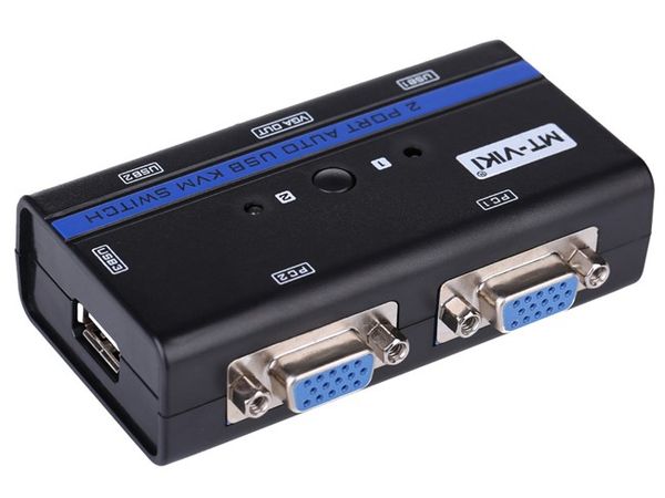Auto KVM Switch VGA USB 2 port chuyển mạch 2 CPU ra 1 màn hình VGA kèm cáp MT-VIKI MT-262KL - Phụ Kiện Điện Tử Việt Nam