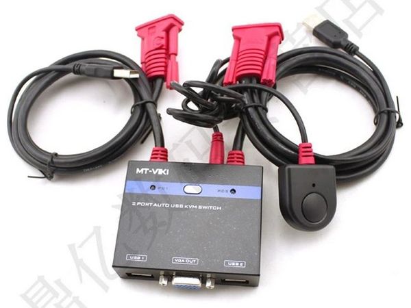 Auto KVM Switch VGA USB 2 port chuyển mạch 2 CPU ra 1 màn hình VGA kèm cáp MT-VIKI MT-281KL - Phụ Kiện Điện Tử Việt Nam