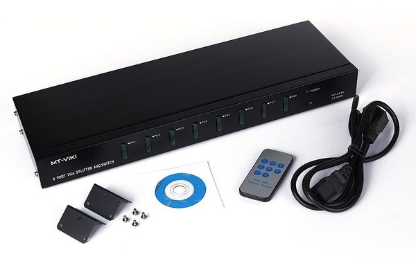 Bộ chia màn hình VGA 8 ra 4- 350Mhz (MT-804CH) có điều khiển - Phụ Kiện Điện Tử Việt Nam