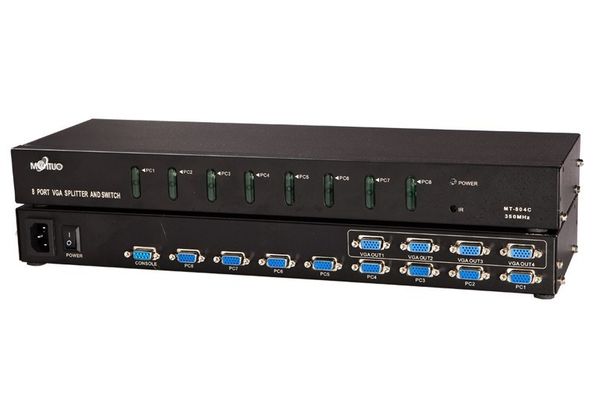 Bộ chia màn hình VGA 8 ra 4- 350Mhz (MT-804CH) có điều khiển - Phụ Kiện Điện Tử Việt Nam