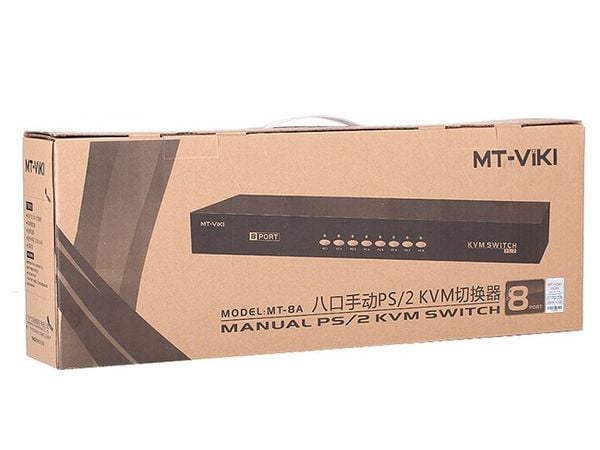 KVM switch 8 cổng - Bộ chuyển mạch 8 CPU ra 1 màn hình KVM PS2 kèm cáp MT-VIKI MT-8A-L - Phụ Kiện Điện Tử Việt Nam