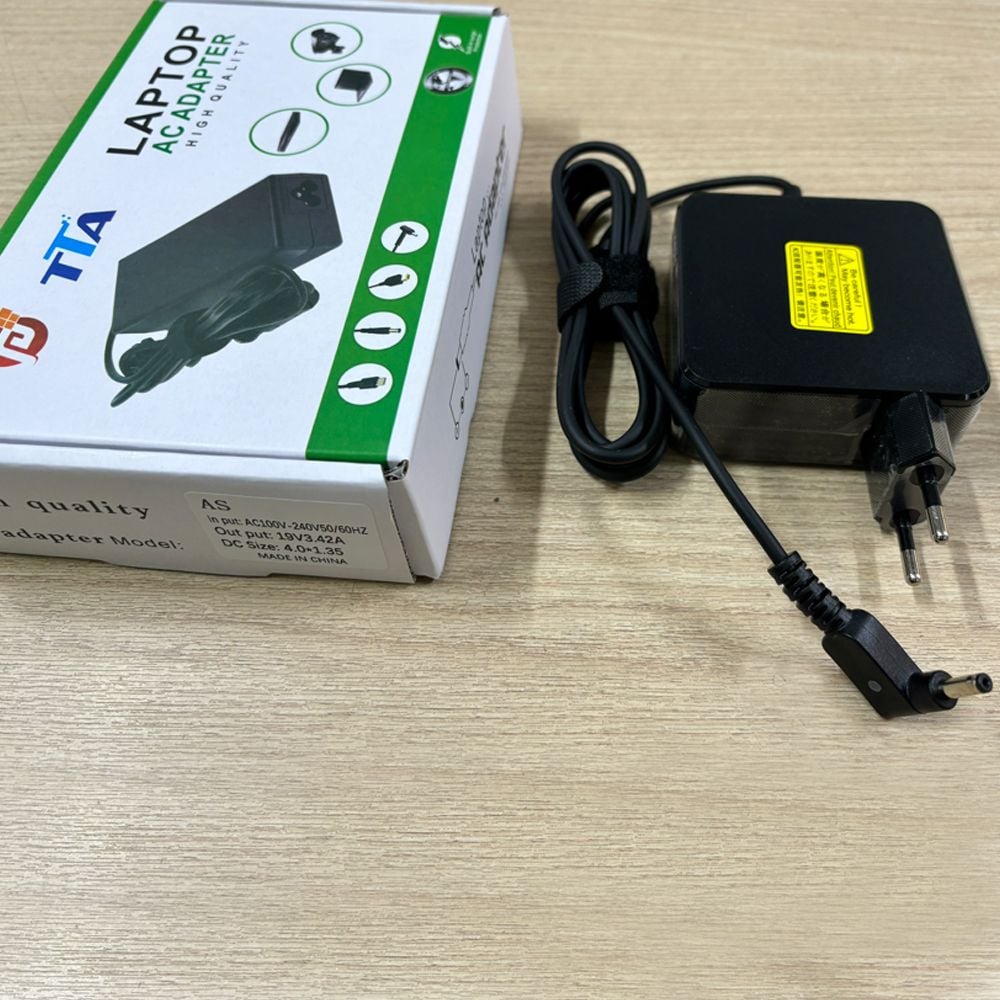 Bộ nguồn sạc pin laptop Asus 19V-3.42A 65W chân 4.0*1.35mm chính hãng TTA - AS-65DWA - Phụ Kiện Điện Tử Việt Nam