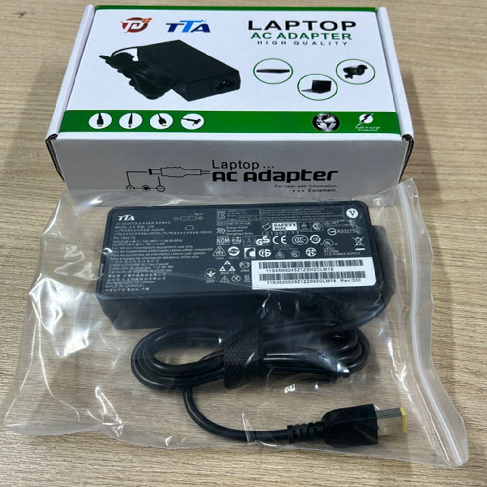 Bộ nguồn sạc pin laptop Lenovo 20V-4.5A 90W chân vuông chính hãng TTA - LE90 - Phụ Kiện Điện Tử Việt Nam