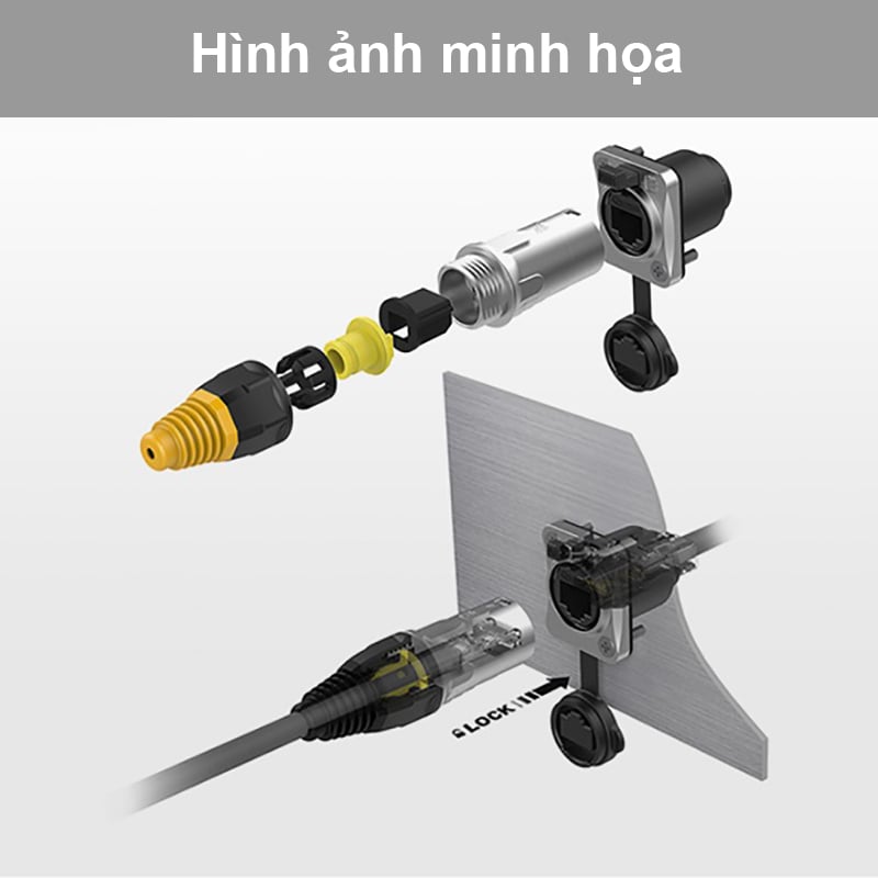 Đầu cắm đầu chụp mạng RJ45 vỏ nhôm YLRJ45P-R - Phụ Kiện Điện Tử Việt Nam