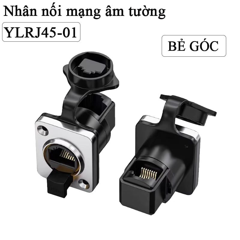 Nhân mạng RJ45 chống nước lắp bảng điều khiển YLRJ45-01 bẻ góc - Phụ Kiện Điện Tử Việt Nam