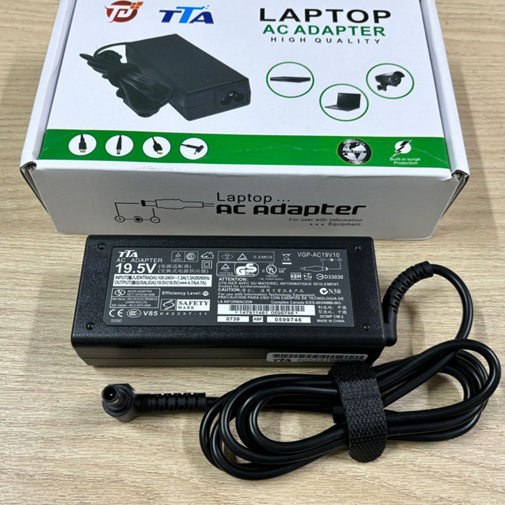 Bộ nguồn sạc pin laptop Sony 19.5V-4.7A 90W chân 6.5*4.4mm chính hãng TTA - SO90 - Phụ Kiện Điện Tử Việt Nam