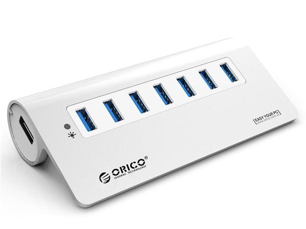 Bộ chia USB 3.0 7 cổng vỏ nhôm cấp nguồn ngoài Orico M3H7 - Phụ Kiện Điện Tử Việt Nam