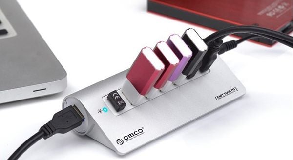 Bộ chia USB 3.0 7 cổng vỏ nhôm cấp nguồn ngoài Orico M3H7 - Phụ Kiện Điện Tử Việt Nam