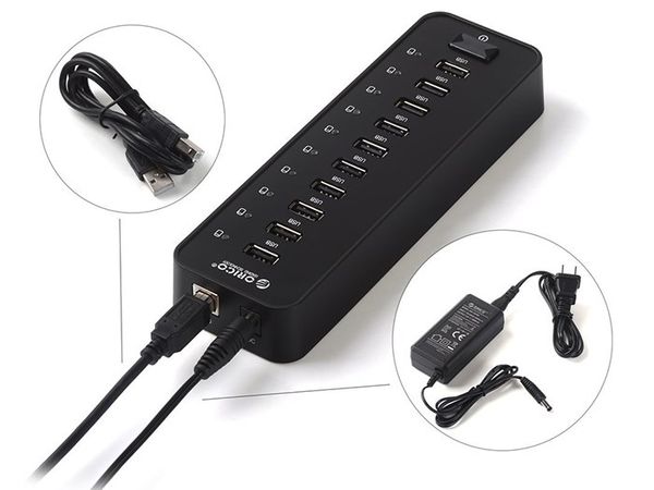Bộ chia USB 2.0 10 cổng Orico P10-U2 hỗ trợ nguồn ngoài - Phụ Kiện Điện Tử Việt Nam