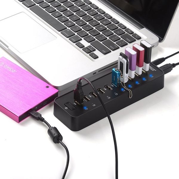 Bộ chia USB 2.0 10 cổng Orico P10-U2 hỗ trợ nguồn ngoài - Phụ Kiện Điện Tử Việt Nam