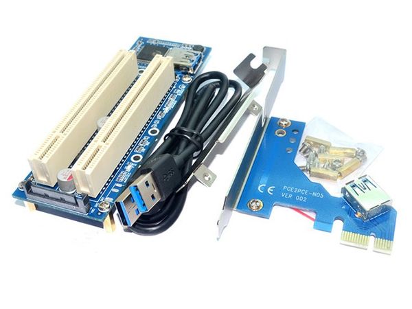 Card chuyển đổi PCI-E 1X sang 2 PCI thường - Cạc mở rộng 1 PCIE 1X ra 2 PCI đa năng - Phụ Kiện Điện Tử Việt Nam