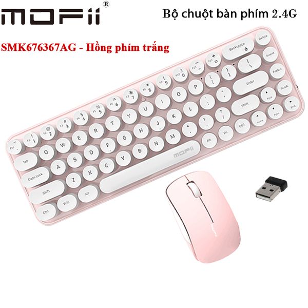Giới thiệu bộ bàn phím chuột không dây mofii SMK676367AG nhiều màu