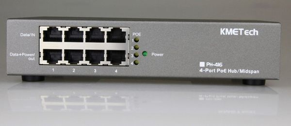 Bộ cấp nguồn PoE 8 Port (4 Data in+ 4 Data PoE Out) KMETech PH416F - Phụ Kiện Điện Tử Việt Nam