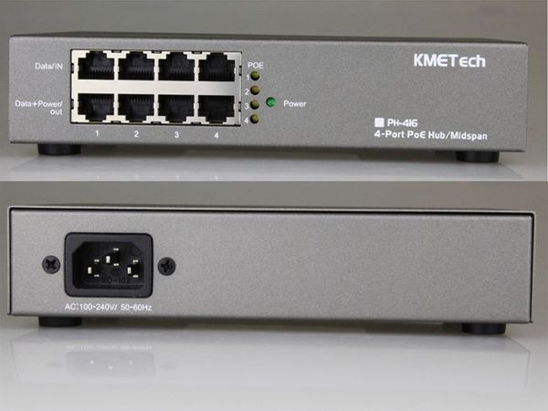 Bộ cấp nguồn PoE 8 Port (4 Data in+ 4 Data PoE Out) KMETech PH416F - Phụ Kiện Điện Tử Việt Nam