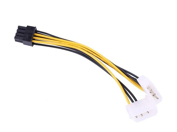 Dây cáp nguồn 2 Molex IDE 4PIN to 8pin PCI-E 2+6 20Cm - Phụ Kiện Điện Tử Việt Nam
