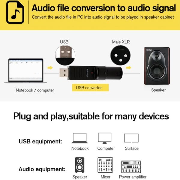 usb ra xlr đực soundking qrp-d60