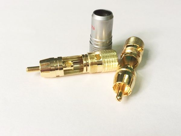 Rắc Audio RCA Nakamichi - Đầu bấm không hàn cáp AV RCA mạ vàng 10mm ( 1 chiếc) - Phụ Kiện Điện Tử Việt Nam