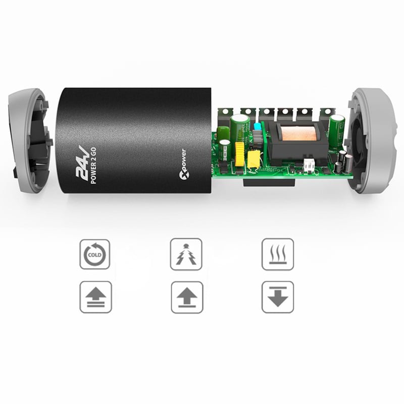 tau do nguon 24vdc sang 220vac và usb 5v2.4a xpower