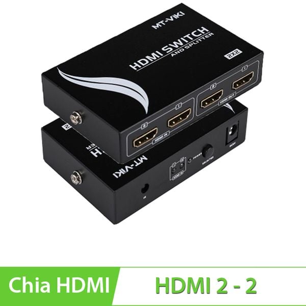 Bộ chia HDMI 2 vào 2 ra full HD 1080P có điều khiển MT-VIKI MT-HD2-2 - Phụ Kiện Điện Tử Việt Nam