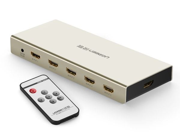 Bộ chuyển mạch HDMI 5x1 Ugreen 40279 hỗ trợ 3D 4K30Hz có điều khiển - Phụ Kiện Điện Tử Việt Nam