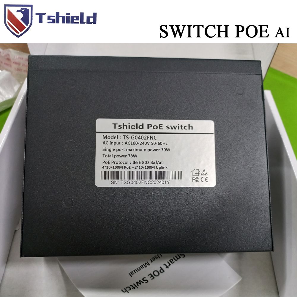 Switch mạng POE 4 cổng + 2 Uplink tốc độ 10/100Mbps chính hãng Tshield TS-G0402FNC - Phụ Kiện Điện Tử Việt Nam