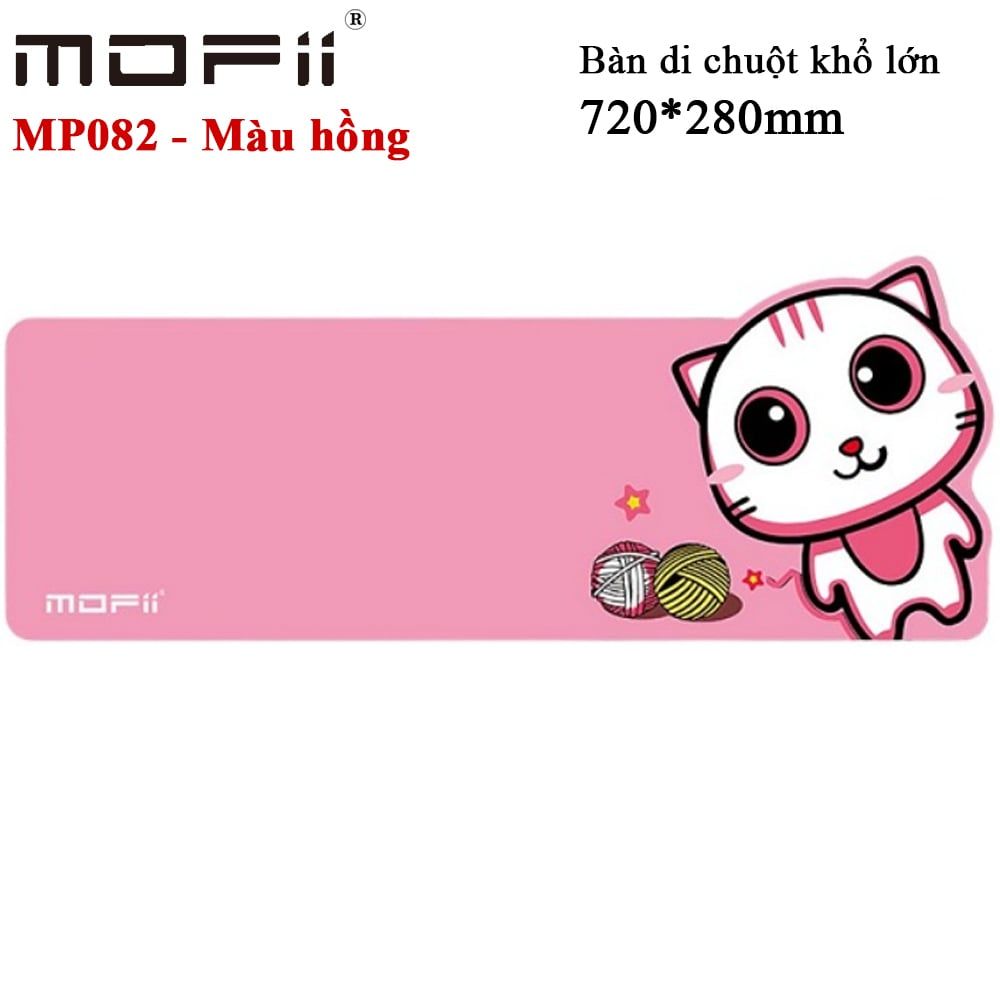 Tấm lót chuột khổ to hình mèo kitty MP082 chính hãng Mofii