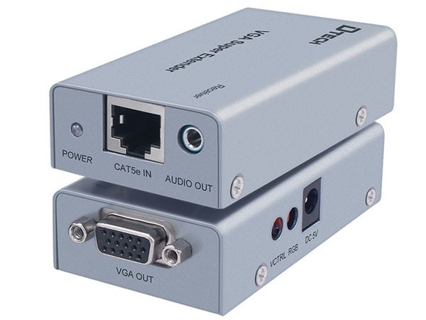 Bộ khuếch đại và chia VGA audio 1 ra 2 200 mét DTECH DT-7035 - Phụ Kiện Điện Tử Việt Nam