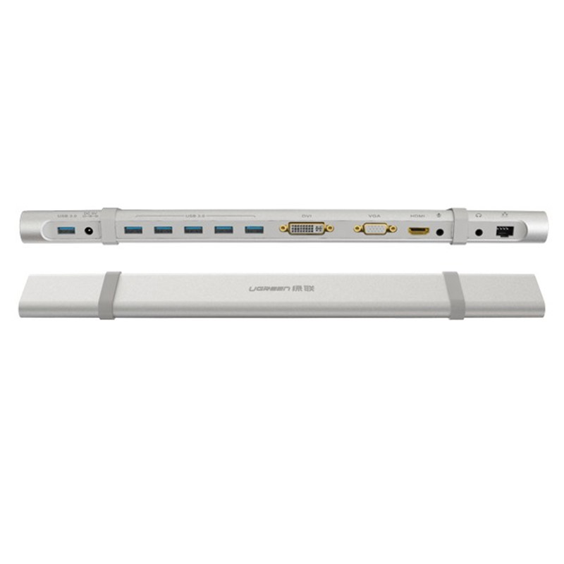 bo chuyen multimedia usb ra hdmi vga dvi sd-tf audio 3.5mm lan gigabit ugreen 40258