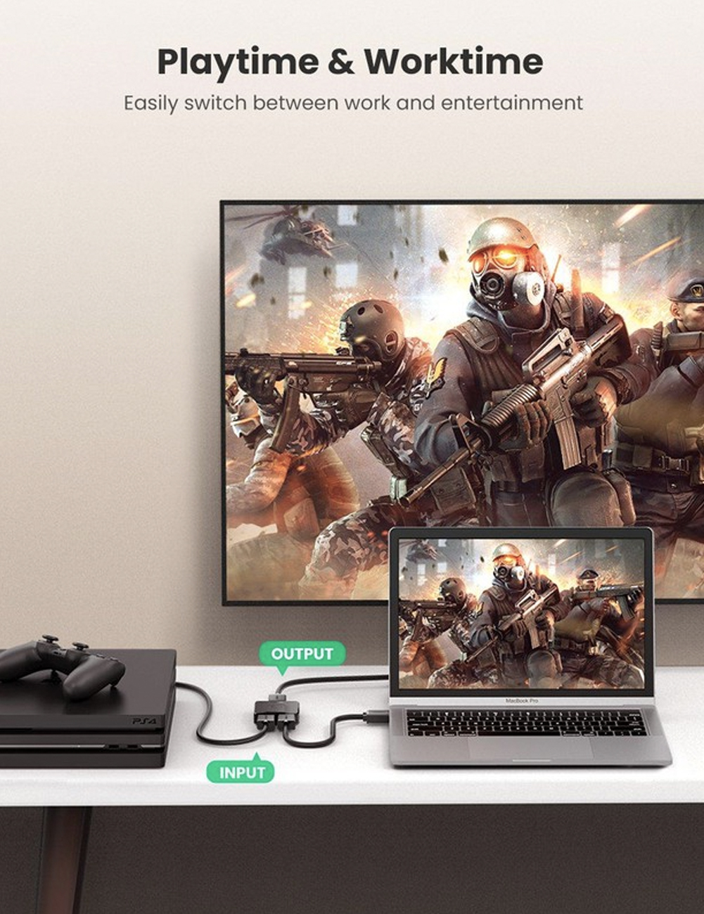 switch hdmi 2x1 ugreen 4k