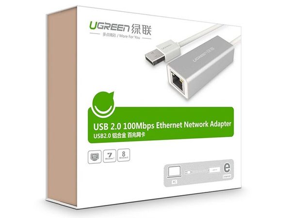 USB 2.0 to LAN 100MB Ugreen 20257 vỏ nhôm - Phụ Kiện Điện Tử Việt Nam